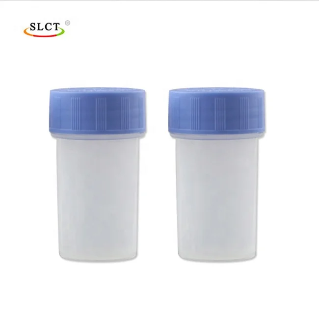 50ml Pp Plastic Empty Small Blue Lid Laboratory Jar Pharmacy Febrifuge Storage Bottles Reagent Bottle Chemical Liquid Bottle