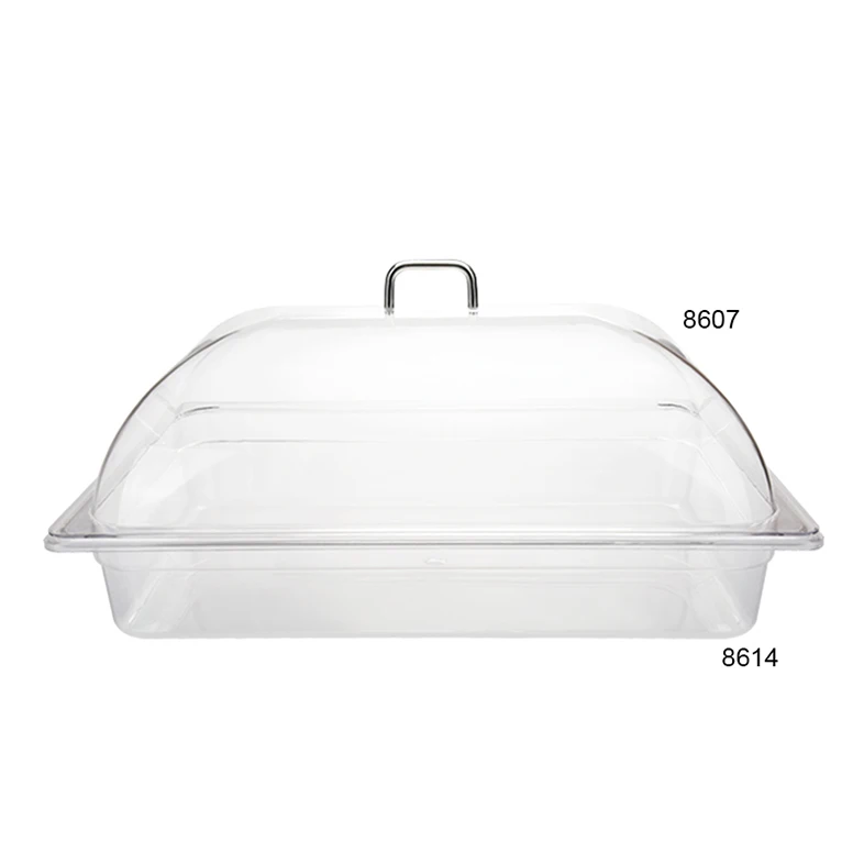 Crystal Clear plastic retangular full size 1/1 GN pan food cover for kitchen canteen used