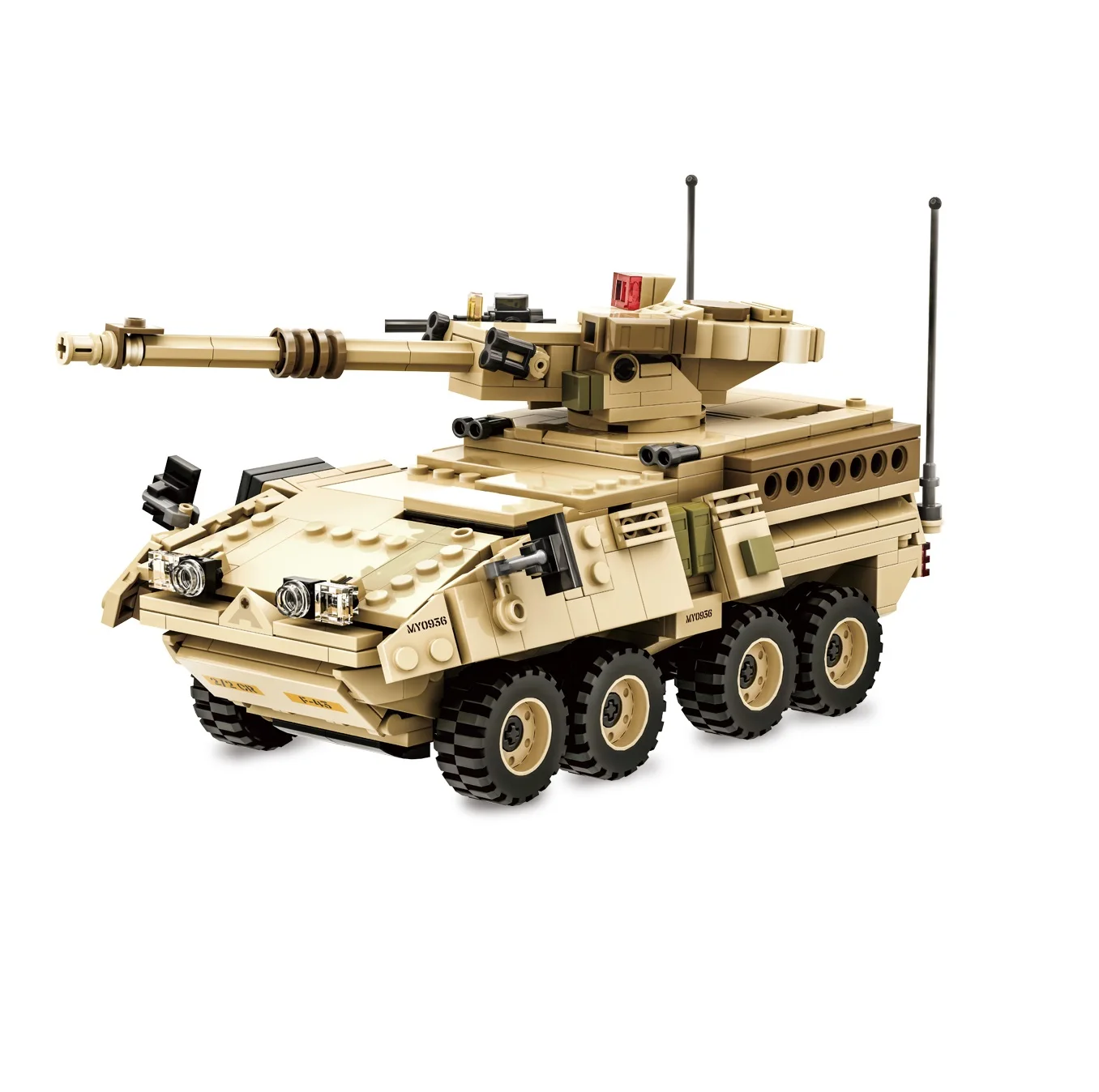 Новая система мобильного оружия Wange M1128 Боевая бронированная машина комплект строительных блоков