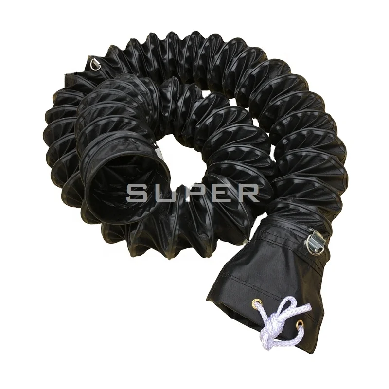 200mm Diameter 5m Length Black Fire Resistant and Anti Static Flexible Air Duct Hose
