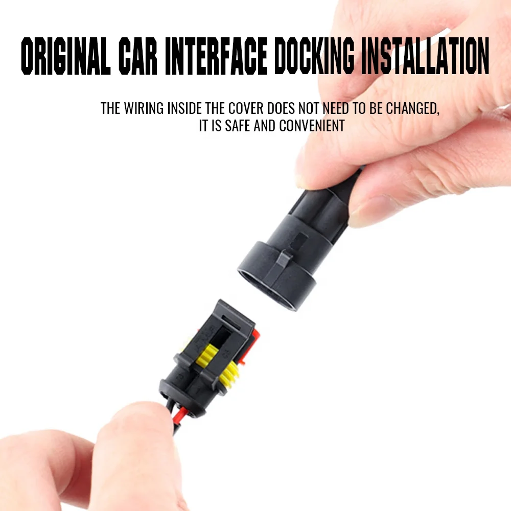 RUTENSE 12V Grid Warning Signal Light daytime running light  Car mid-grid light grill decoration lamp