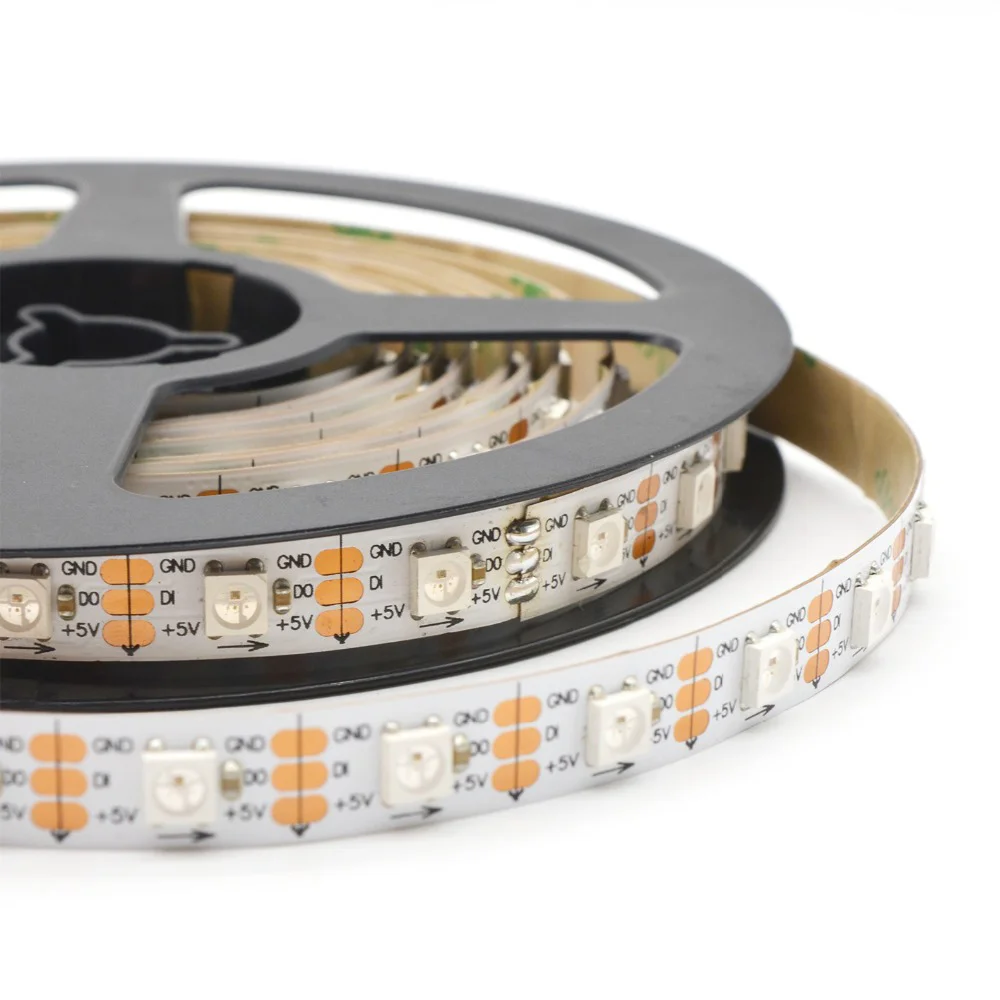 12v 24v 5050 smd гибкий ws2811 ws2812b ws2815 rgbw rgbic Адресуемая наружная Водонепроницаемая светодиодная лента