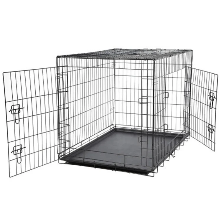 Wholesale Modern Portable Stainless Metal Foldable 43 Inch Homey Dog Cage Kennel Pet Crate Box For Small