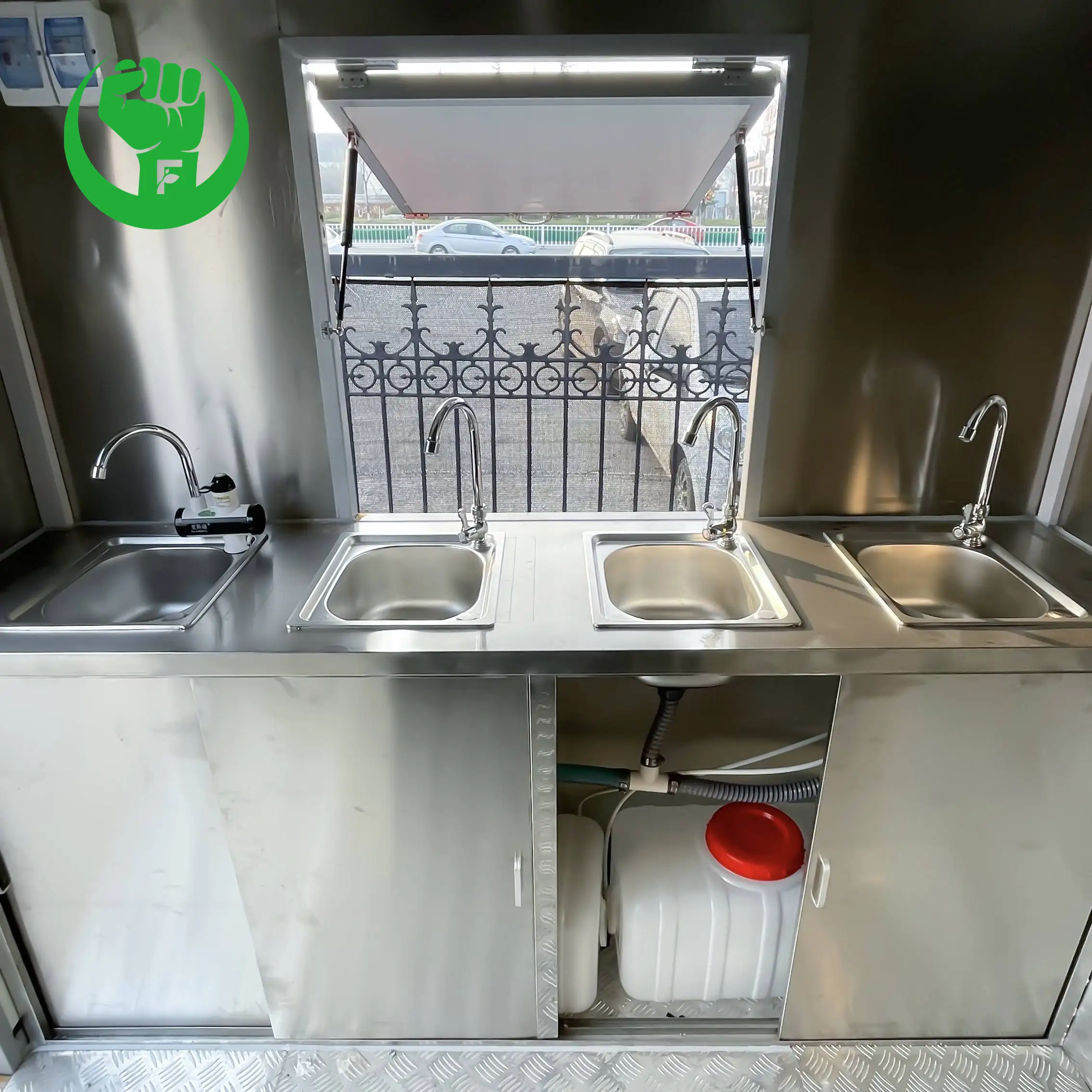 Greenfist 14ft Latest model Mobile Food Trailer Fully Equipped Food Cart Food Vending Truck For Sale