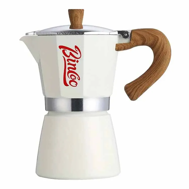 New 2024 Customized Durable Espresso Coffee Maker Easy Clean Electric Coffee Mocha Pot for coffee shop