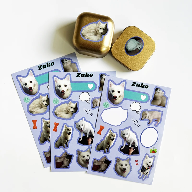 Custom Sticker Sheets Cartoon Design Kiss Cut Vinyl Sticker Sheets Waterproof Self Adhesive Sticker Sheet