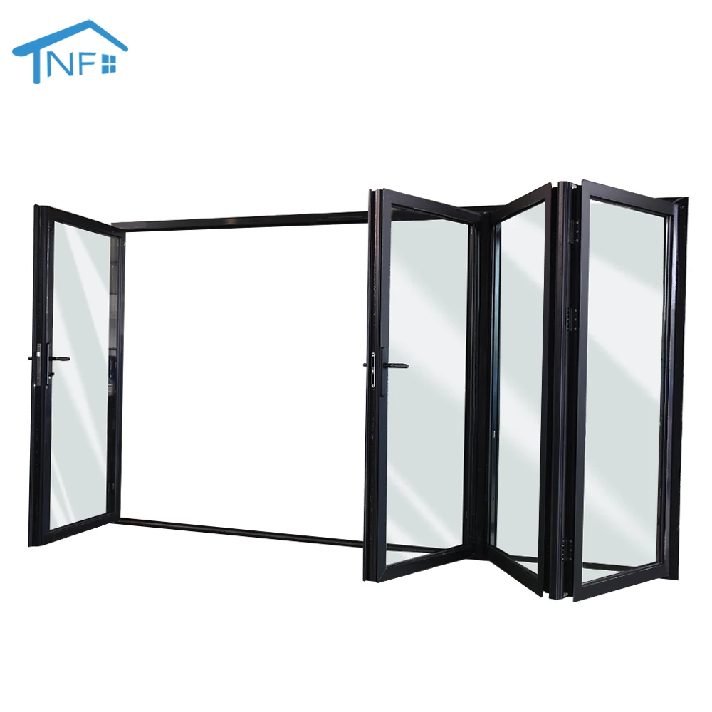NFRC патио садовый наружный алюминиевый каркас двойные стеклянные двустворчатые двери межкомнатные