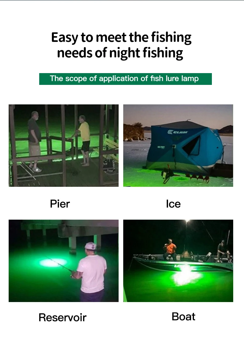 underwater fishing night light lure for trolling  2000W Fishery Farm Ocean Commercial Ship  Underwater Fish Lamps
