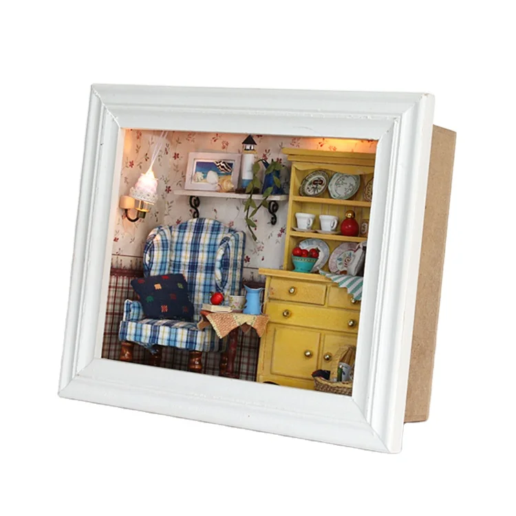 Simulation Furniture Diy Miniature Doll House Wooden House Miniature Wood Crafts Houses Diy Wooden Dollhouse Miniature