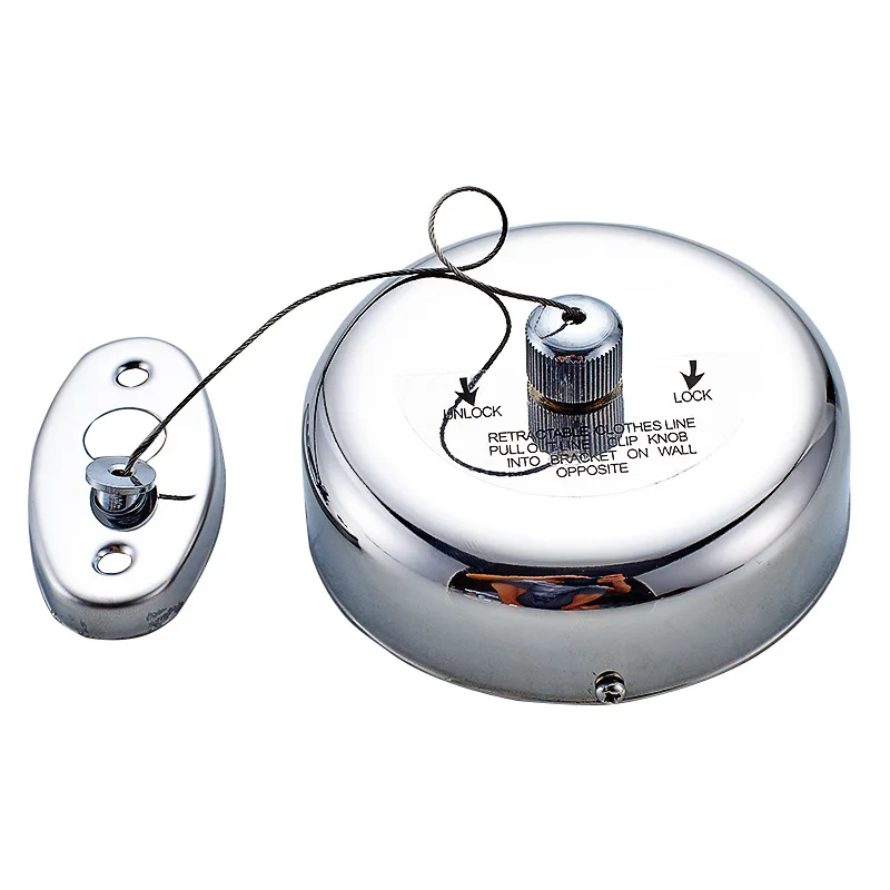 Household Steel Wire Wall Hanger Outdoor Retractable Clothes Line Single Retractable Clothesline