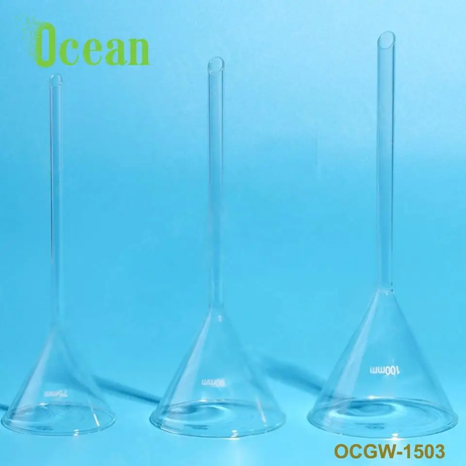 Funnel ,Long Stem 60 degree , Boro 3.3 Glass