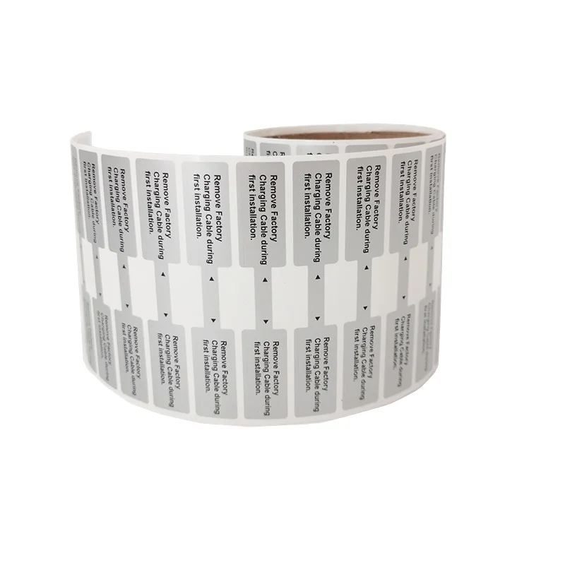 Strong Adhesive 3M Silver PET Label Sticker Adhesive Label Network Tag Wire Center Fold Cable Label