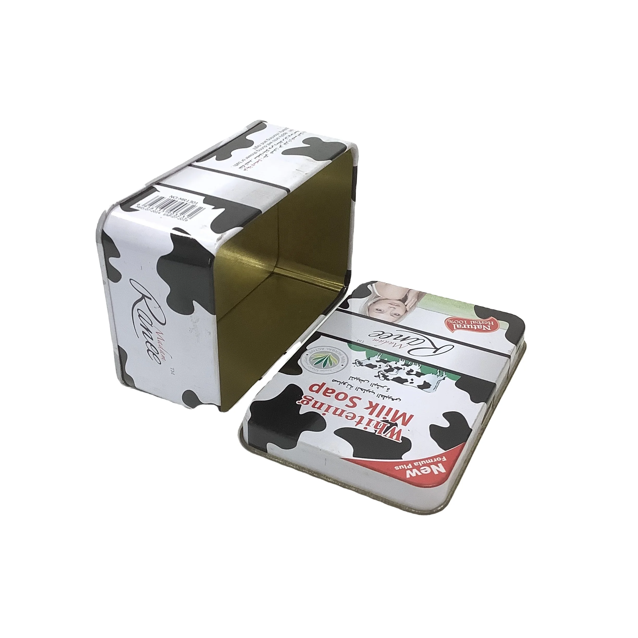 Rectangular Play Card Tin Box Empty Tin Cans Sale for Soap with A Lid