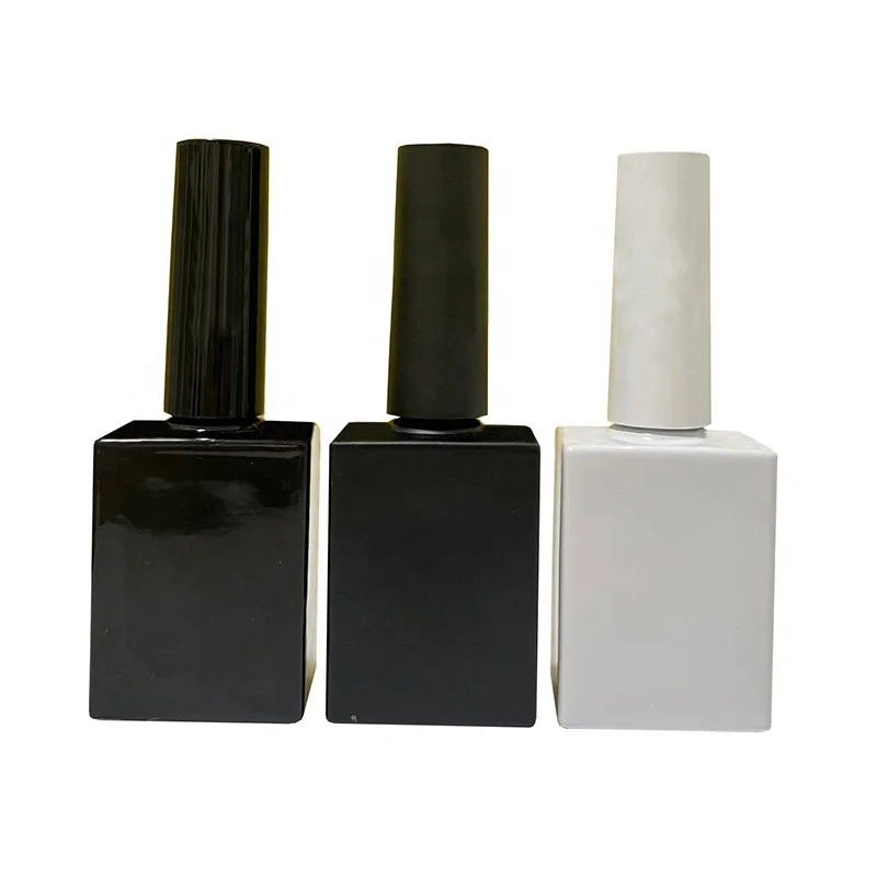 Matte pink chrome nail polish bottle with wide brush/empty rose gold romantic gel polish bottle for nail oil pipette