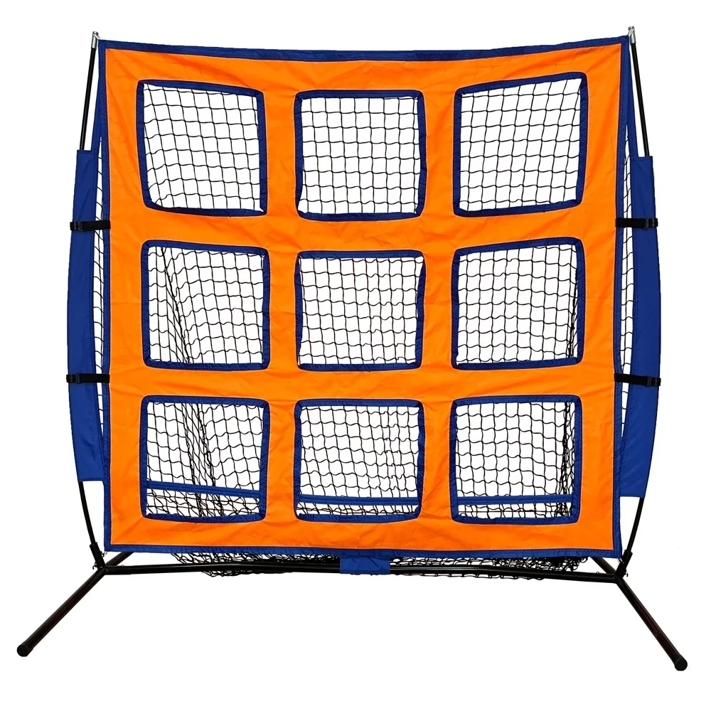 5X5 Heavy Duty Portable Softball Baseball Hitting and Throwing Practice Net with 9 Targets