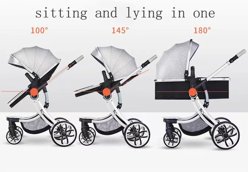 high landscape stroller baby pram with egg shape super fashion four wheels baby stroller for 0-4 years old kids