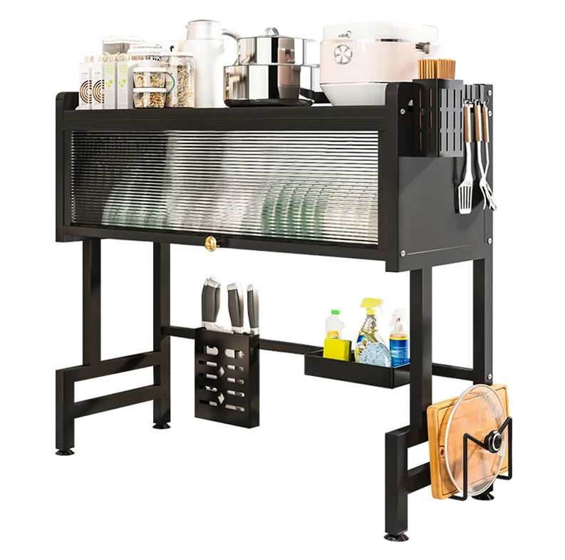 Kitchen Tableware Storage Draining Bowl 2 Tier Draining Rack New Style Wrought Iron Metal Double Layer Dish Rack