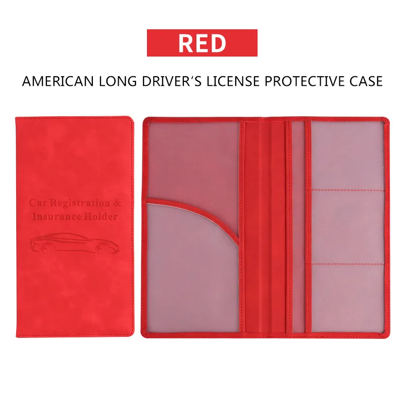 Travel Accessories Car Insurance Sticker display pocket holder Custom Logo hand Premium Organizer wallet For driver Licence card