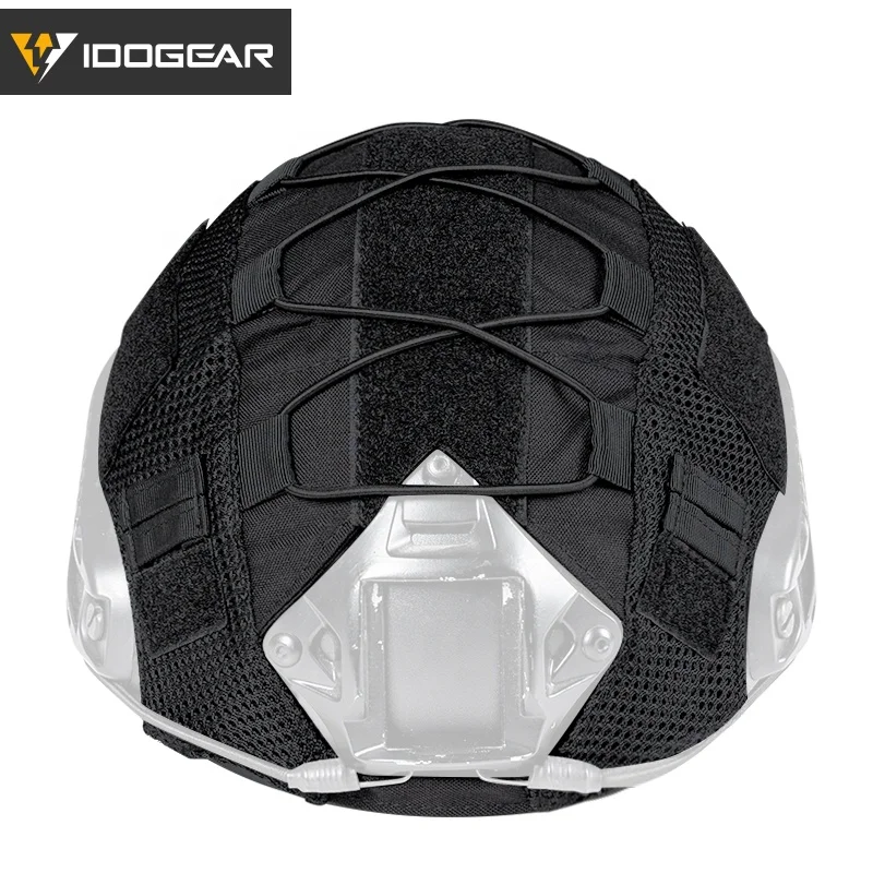 IDOGEAR камуфляжная быстрая тактическая охотничья снаряжение черный шлем тканевый головной убор Чехол для тактического шлема