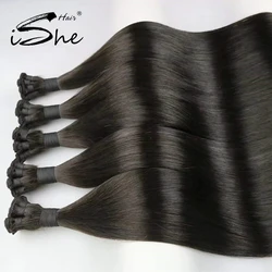 Wholesale Human Hair Hand Tied Weft 12a Human Hair Bundles Vendors Cuticle Aligned Virgin Hand Tied Weft Hair Extension Russian