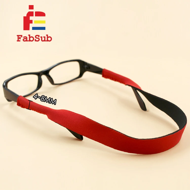 Sublimation Sport Adjustable Neoprene Glasses Neck Strap Lanyard Neoprene Blanks Sunglasses Eyeglass Strap for Custom Printing