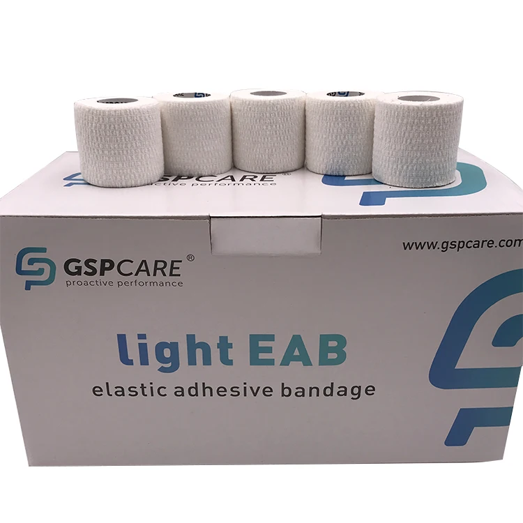 5cm*4.5m Custom Logo Breathable Athletic Elastic Bandage Cotton Sports EAB Tape Easy Tear Light Stretch Thumb Weightlifting Tape