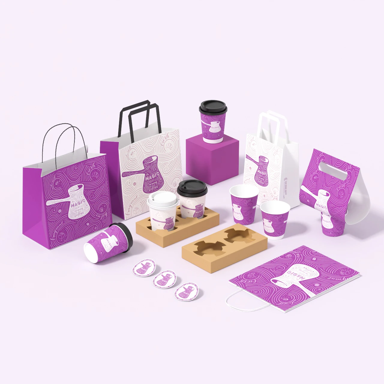 Custom Color Logo Cafe shop Stuff Disposable Double Wall Paper Cups 8oz Hot Drink Coffee Cup Free Sample