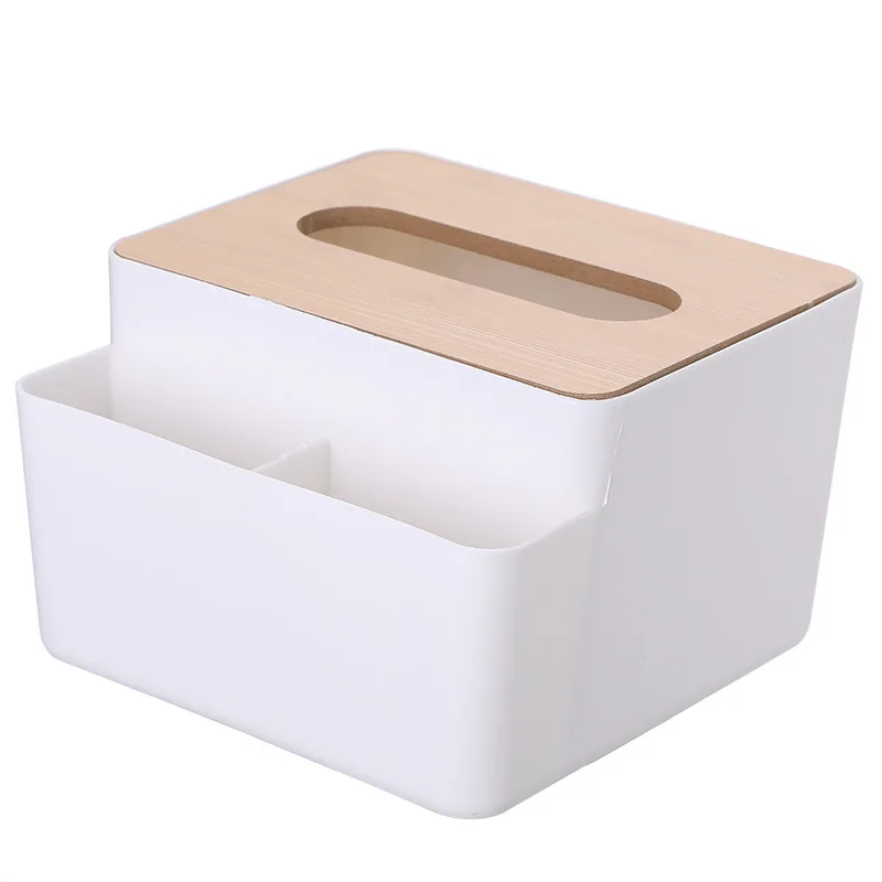 New plastic Tissue Box Modern Wooden Cover tissue box with Oak Home Car Napkins Case Home Organizer