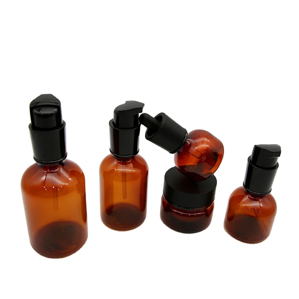 Toiletries  Small With Sprayer Cap Lotion 30 Ml Empty Bottles For Plastic Pet E Liquid Dropper Square Flat Bottle