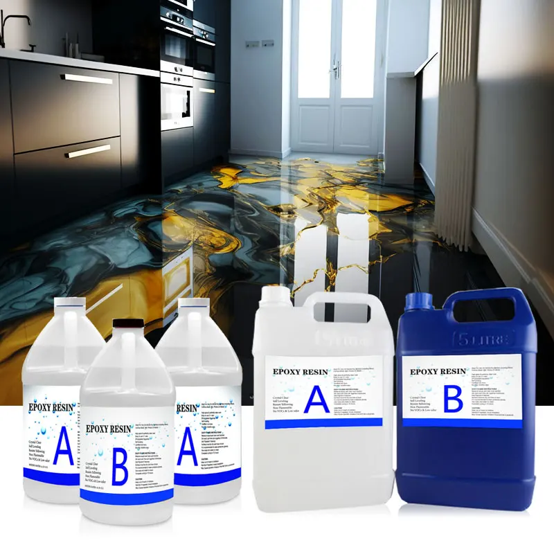 Epoxy Floor Resin Wear-resistant Metallic Epoxy Resin AB Glue for Flooring Coating