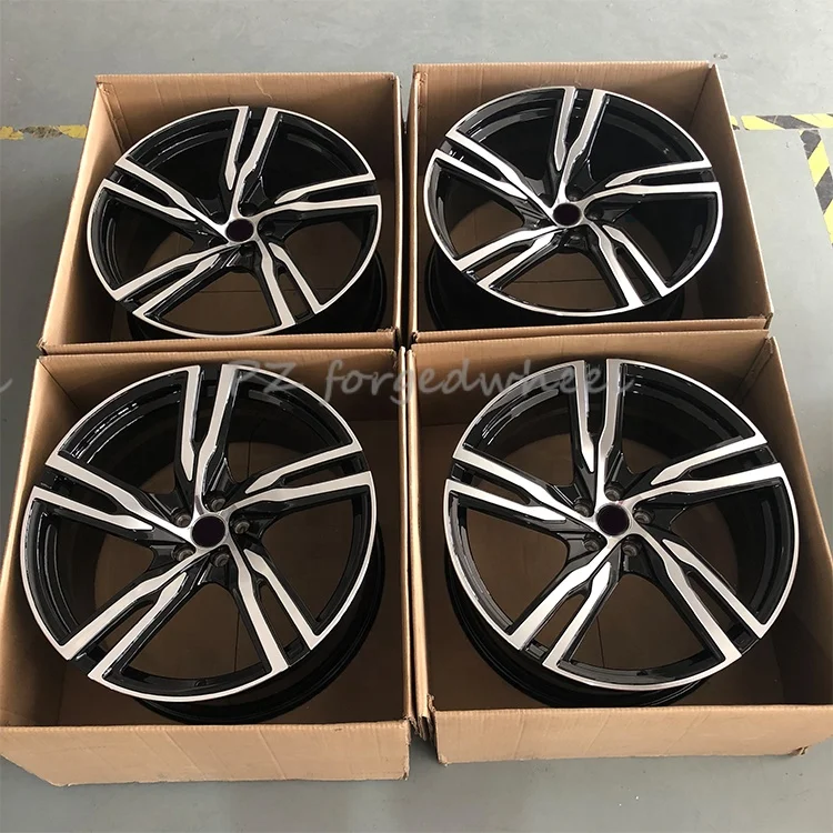 Pengzhen Alloy Wheels Monoblock Rims Diamond Cutting 18 inch 5x112 17x7.5 Five Spoke Wheels for Audi