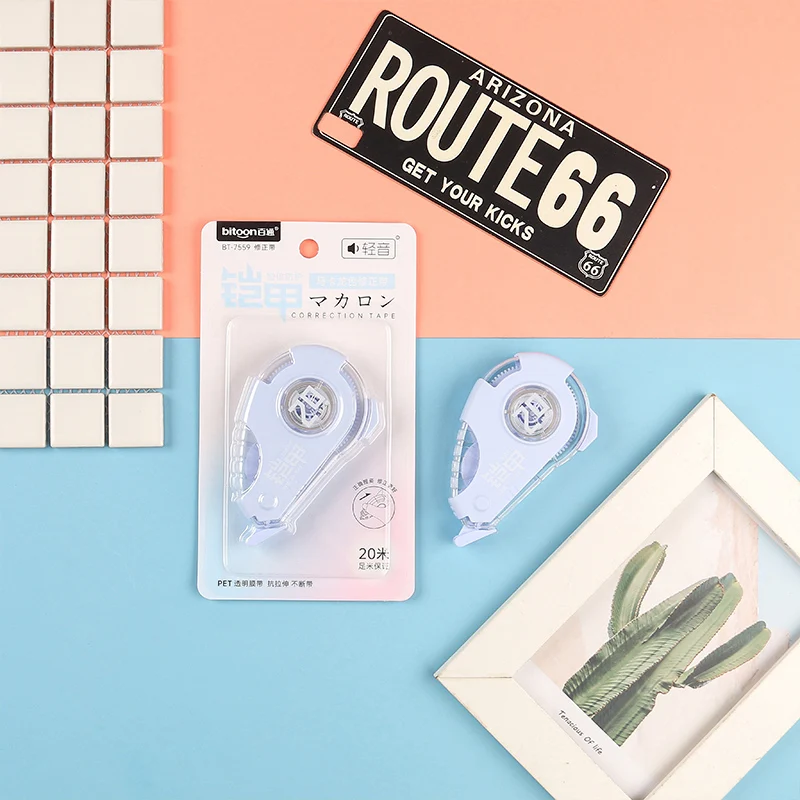 High Quality 20m Length Color Correction Tape Shatterproof Plastic Smooth Application Office School-Factory Supplied Stationery
