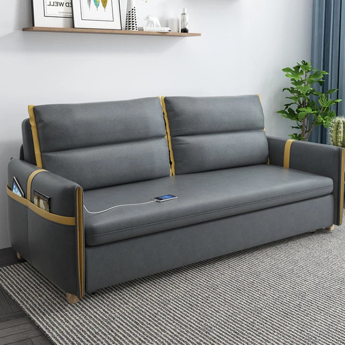 Sofa bed dual-use foldable multi-functional living room double 2 meters small household economy with storage retractable