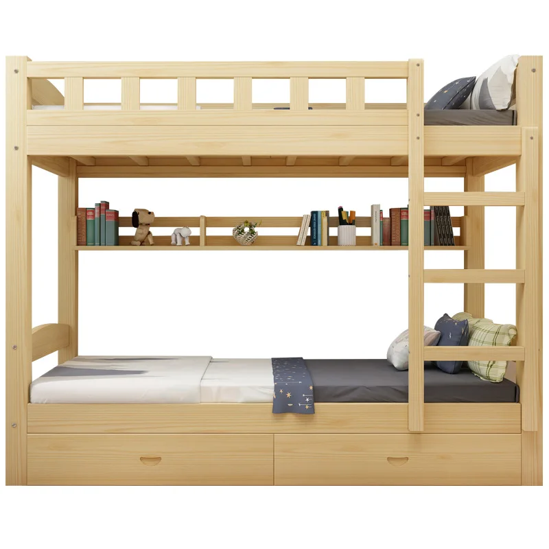 Fatong High Quality And Durable Kindergarten Wooden Bunk Bed Children Double Wooden Bed For Sale (1600540789046)