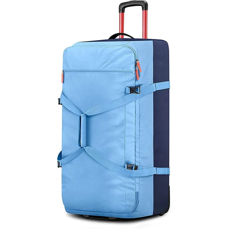 Custom Rolling Duffle Bag with Wheels 70L Water Repellent Wheeled Travel Duffel Luggage with Roller