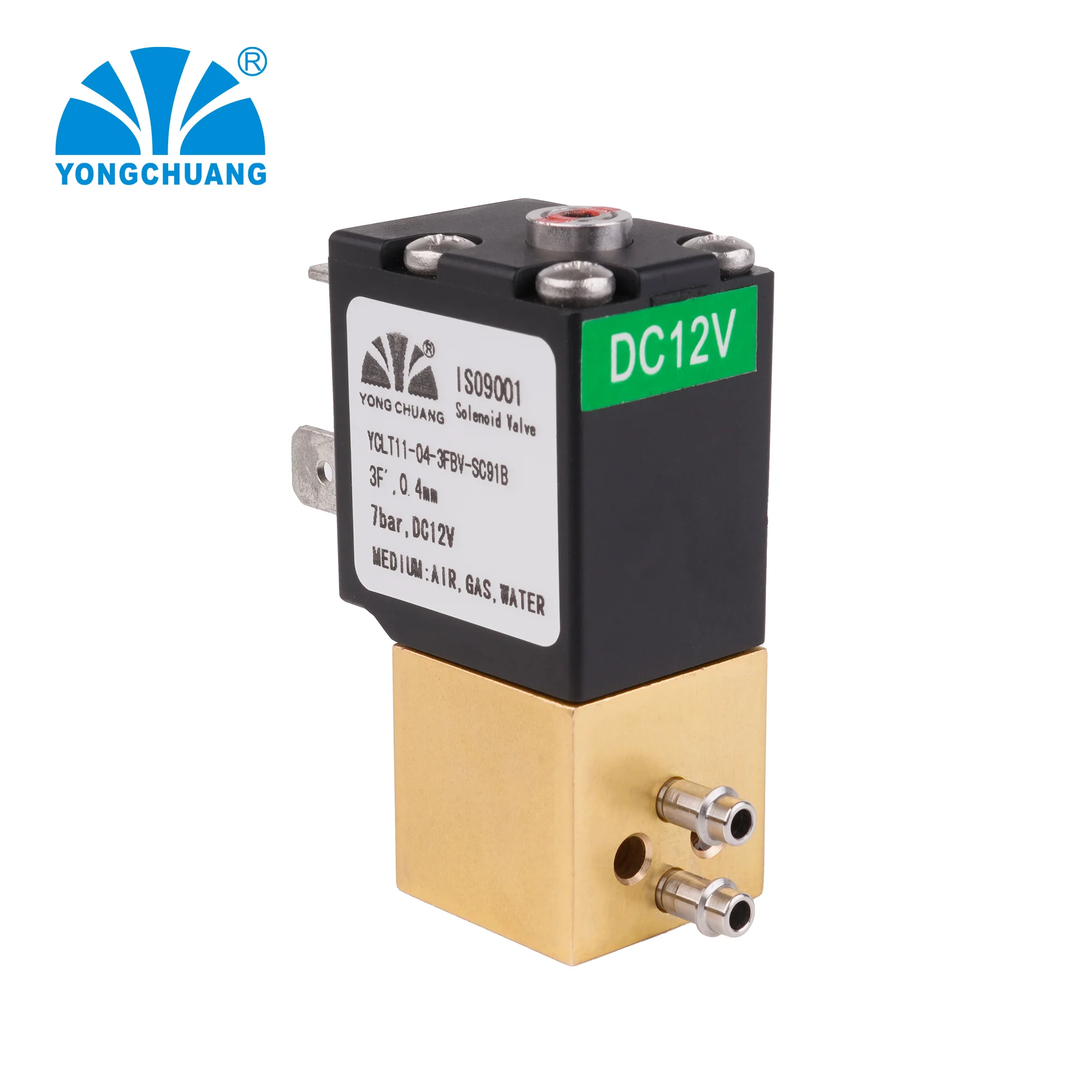Yongchuang YCLT11 Brass miniature proportional air water solenoid valve 12v for precision flow control