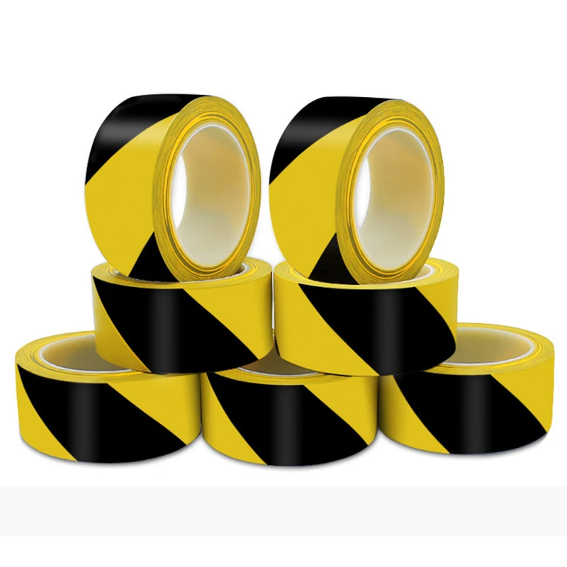 Custom 33m Black Yellow Plastic PVC Reflective Detectable Undergrounds Safety Warning Tape
