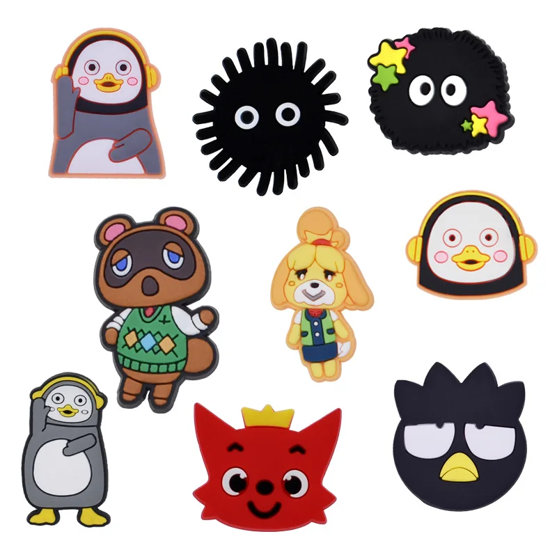 Anime Characters PVC Sandal Accessories Buckle Decoration Charms No face man Totoro Shoe Charms For Clog