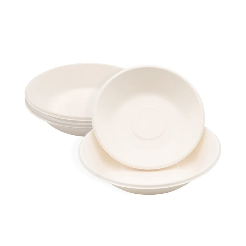
Compostable eco disposable tableware party supplies paper supplies bagasse tableware white paper bowl 