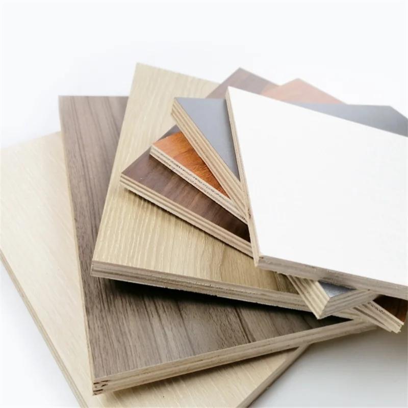 15mm 18mm wood grain laminated melamine plywood sheet for furniture