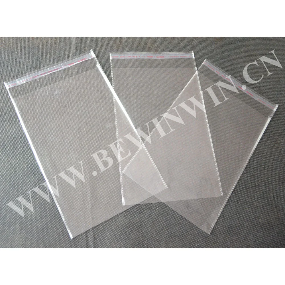 13x27cm 420 pieces /pack clear transparent opp cello Plastic Bags With Adhesive Tape for wholesale or retail & Free shipping