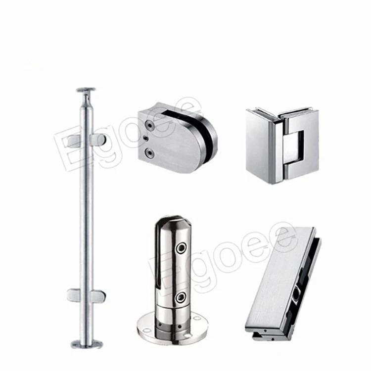 ss304 316 stainless steel clamp glass fitting for handrail/spider/spigot/bath fitting