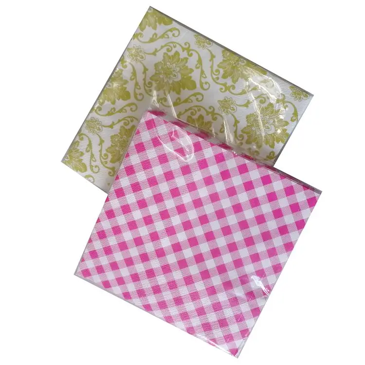 Оптовая продажа 2 слоя 20 листов красная и белая клетка бумаги салфетки диспенсер салфетки для свадьбы, для праздника, для торжества