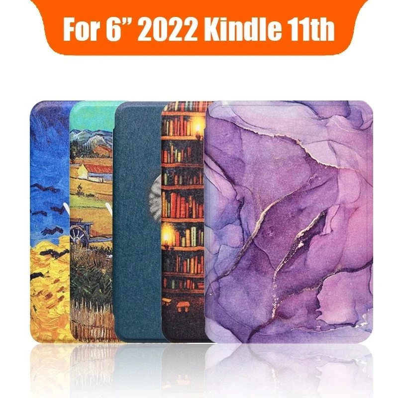 Magnetic Smart Slim Case For All-new Basic Kindle 2022 Release 11th Generation 6 Inch Gen C2v2l3 Cover Sleeve Colorful Funda