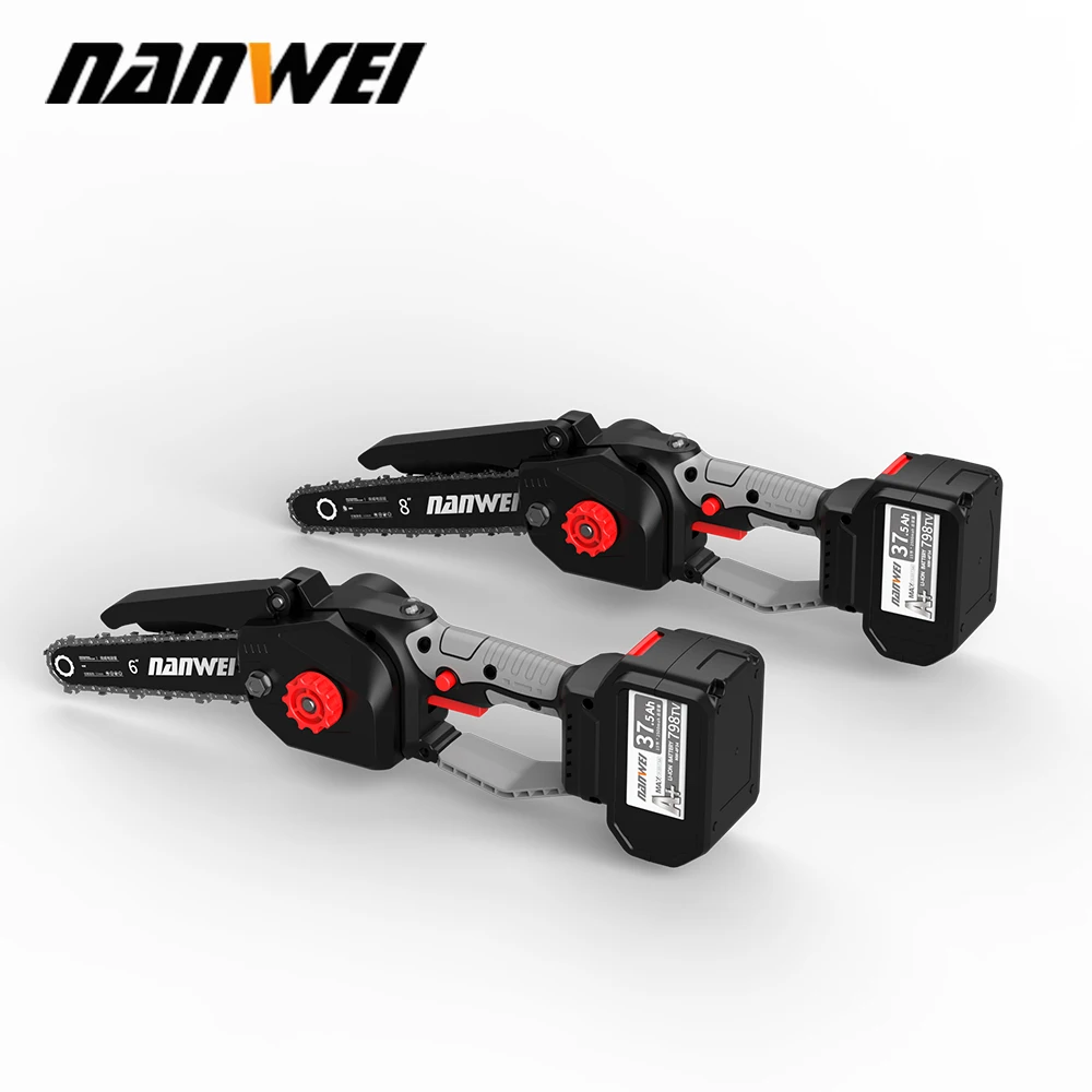 8/6 Inch Chain Saw Portable Electric Pruning Saw Rechargeable Small Woodworking Mini Electric Saw Garden Log