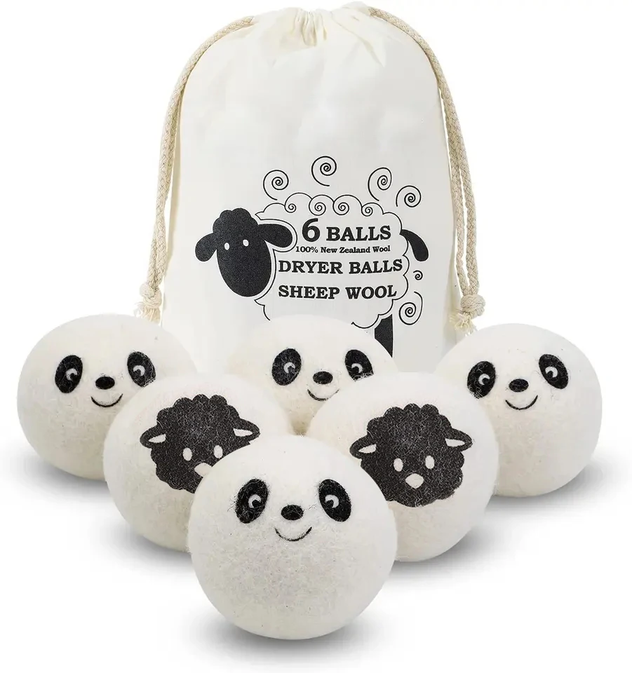 Wholesale 6 Pack Eco Friendly Laundry Wool Dryer Balls