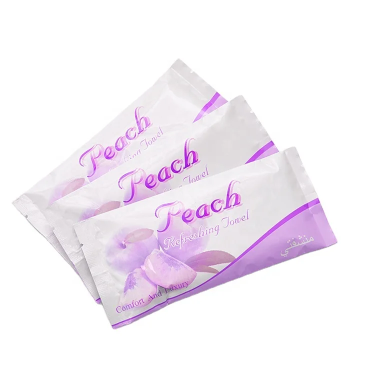 Cotton/ microfiber material wet towel lavender fragance seafood cleaning hand wipes