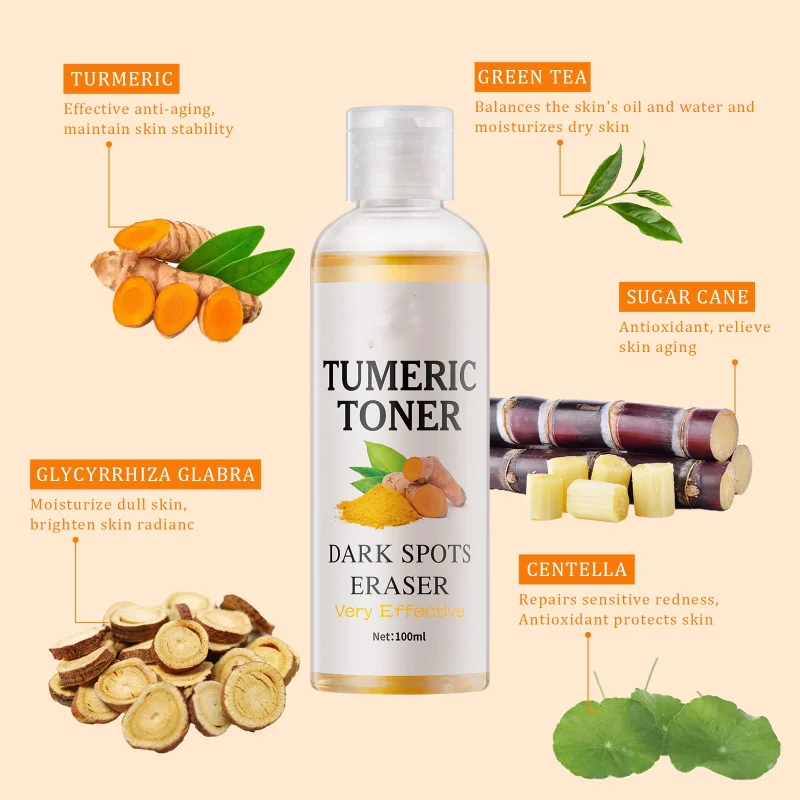 Cusstomize Moisture Whitening Turmeric Water Toner Effective Anti Acne Brightening Firming Skin Corrector Face Toner