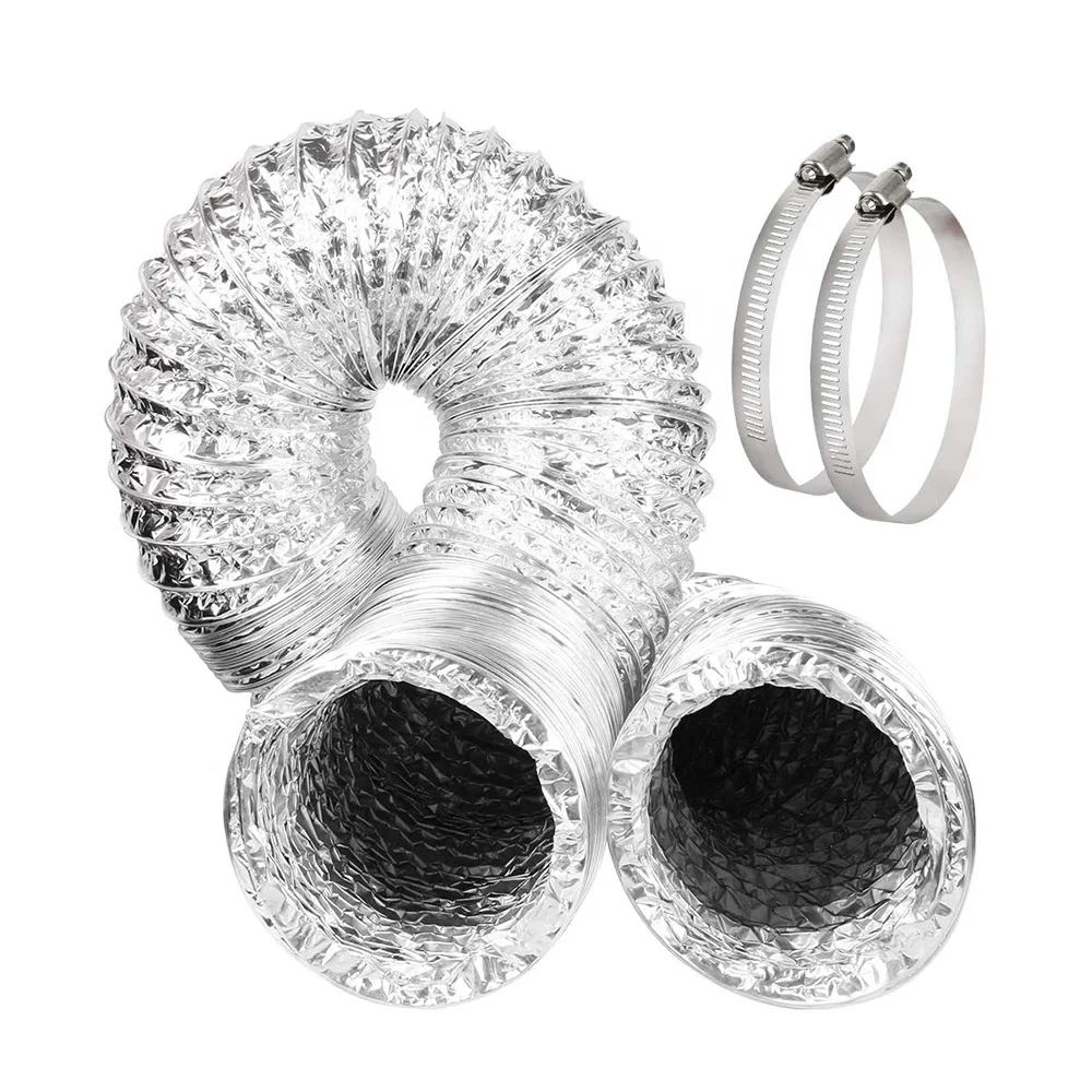 Air conditioning system aluminum foil round HVAC Insulated Flexible Connector Hydroponics ventilation heavy Duct