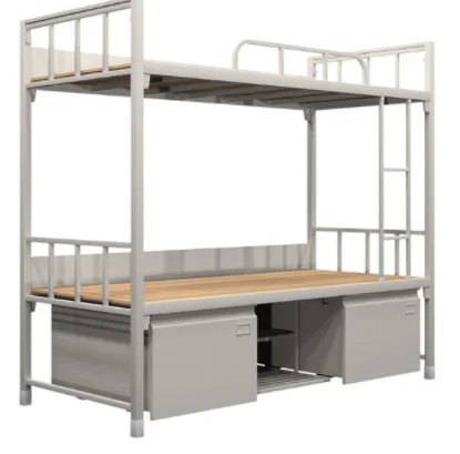 Bunk Bed Bedroom Furniture Dormitory Metal Steel Audit Metal Steel Bunk Bed Frame